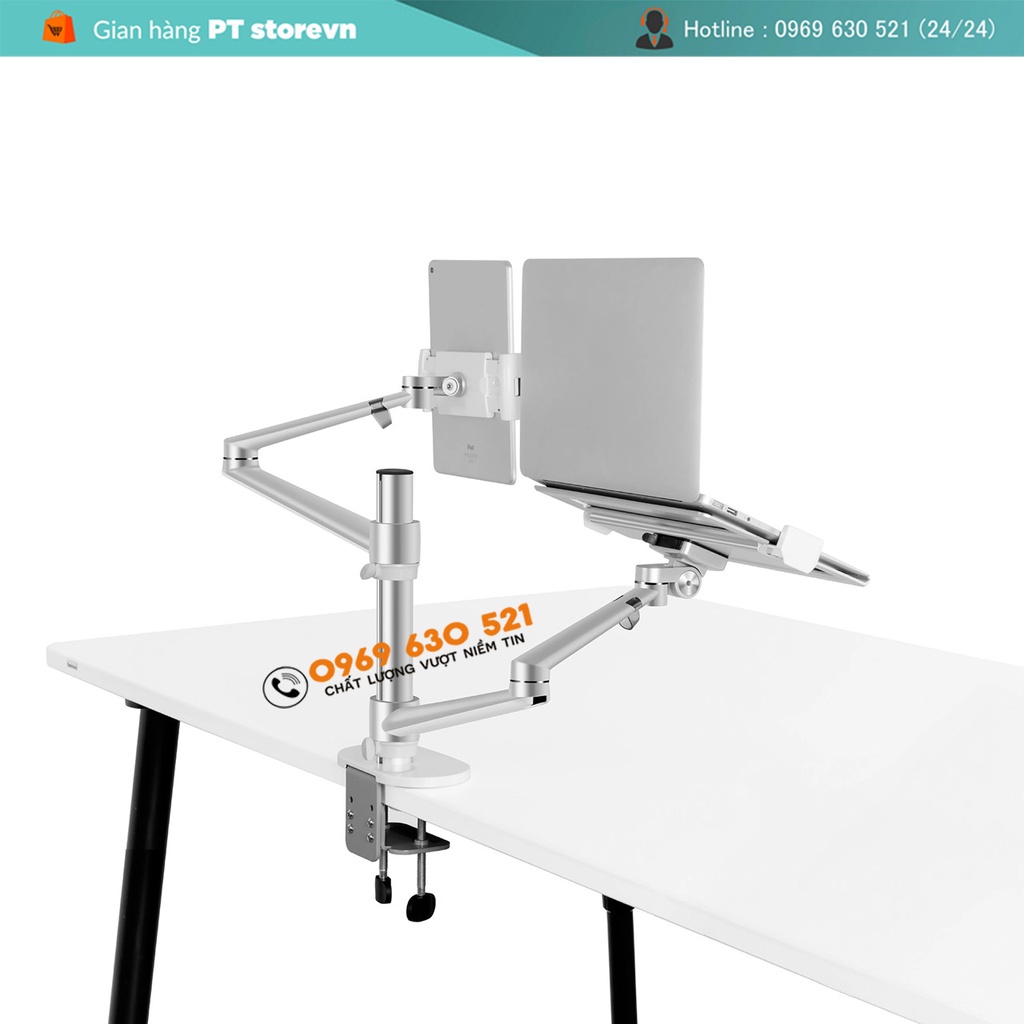 Giá Treo Màn Hình 17-32Inch-Hợp Kim Nhôm Cao Cấp / Laptop 11 -17.3Inch / Tablet &amp; Điện Thoại 4.5 - 13Inch - Model OL-3T