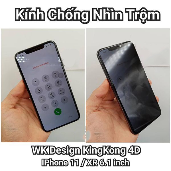 Kính cường lực chống nhìn trộm kingkong, dành cho các đời iphone x,xs max,11,12,12 pro max - Uni Shop