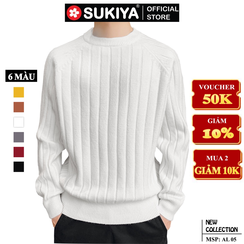 Áo len nam hàng SUKIYA Japan cao cấp mềm mịn mẫu mới nhất 2020 AL05 thumbnail