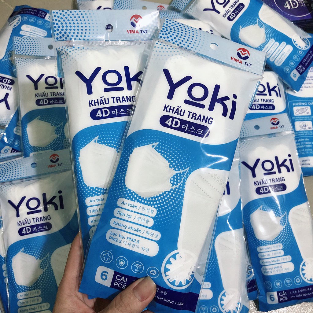 ✅ [HÀN QUỐC] Khẩu trang 4D- Yuki / Yoki (Bịch 6 Cái), Chuẩn KF94 -VT0816
