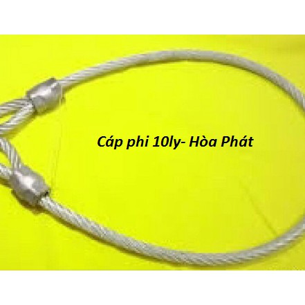 DÂY CÁP KHÓA XE BỌC NHỰA 6 TẤC , 8 TẤC 1M , 2M , 3M , 5M , 8M , 10M PHI 10mm.