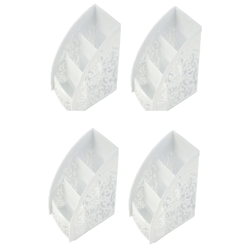 Daiso Khay Đứng Trắng Regaria Remote Stand White 11.8cm x 8.8cm x 13.2cm