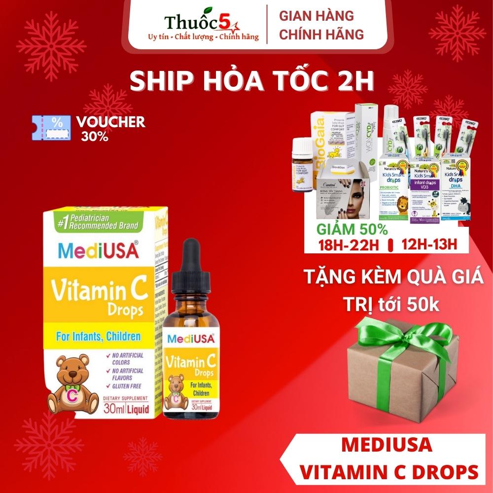 [GIÁ GỐC] MediUSA Vitamin C Drops bổ sung vitamin C hộp 1 lọ 30ml
