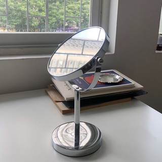 Gương trang điểm inox 2 mặt (xoay 360 độ)