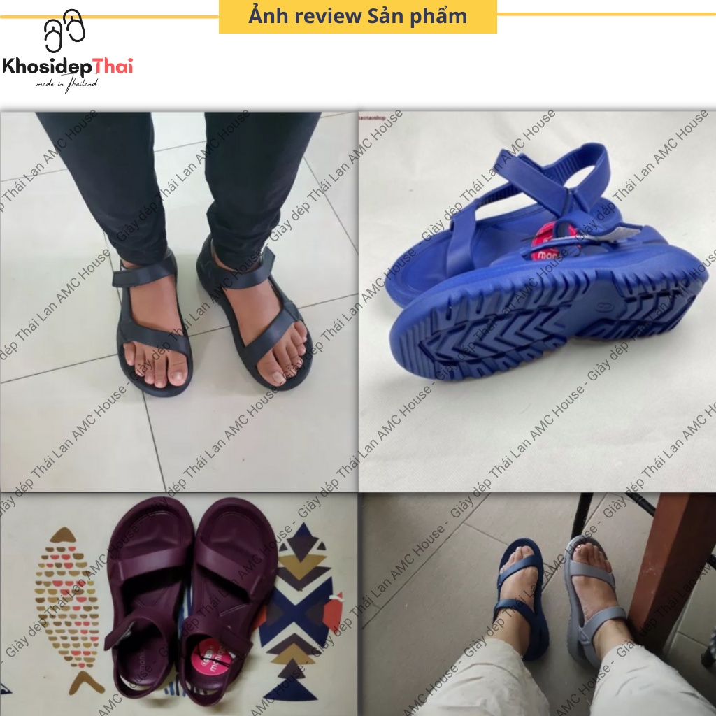 Giày sandal nữ Thái Lan nhựa đúc quai chéo lệch trẻ trung siêu nhẹ MONOBO - Moniga QUEST