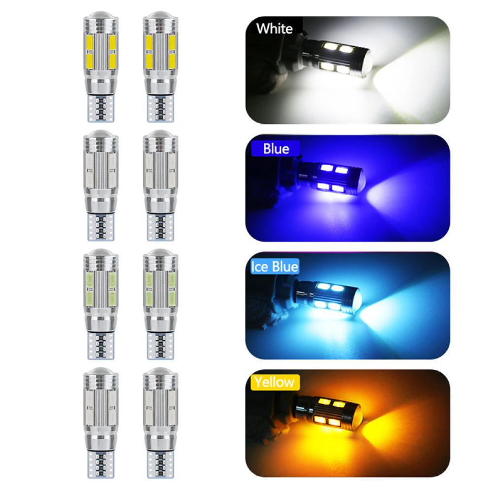 Set 2 Bóng Đèn Led T10 W5W 5730 10SMD 12V 6500K Cho Xe Hơi