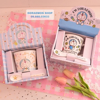Cốc Sứ 300ML Kèm Thìa Doremon Doraemon