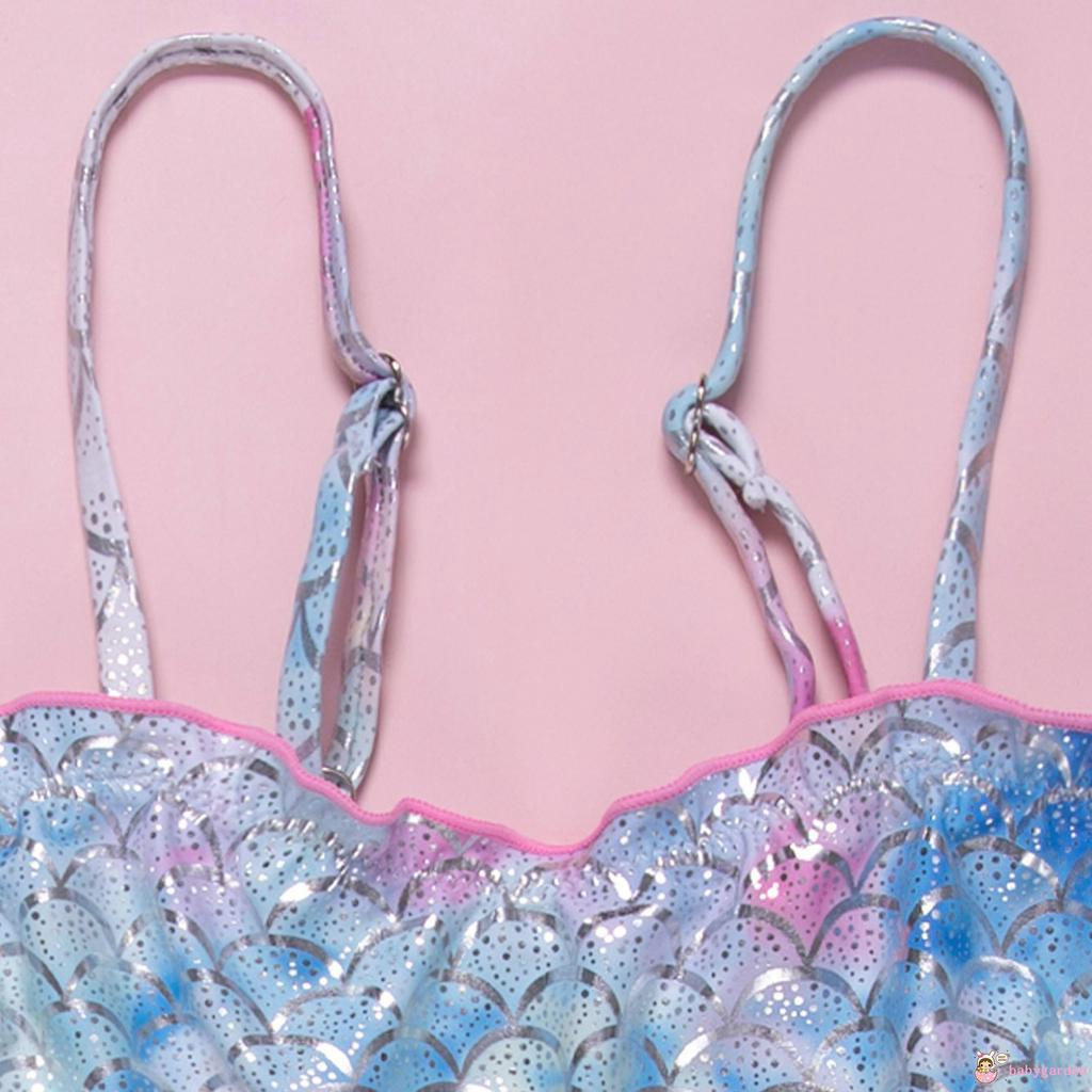 Set Đồ Bơi Hình Nàng Tiên Cá Dễ Thương Hợp Thời Trang Cho Bé Gái Từ 7-15 Tuổi