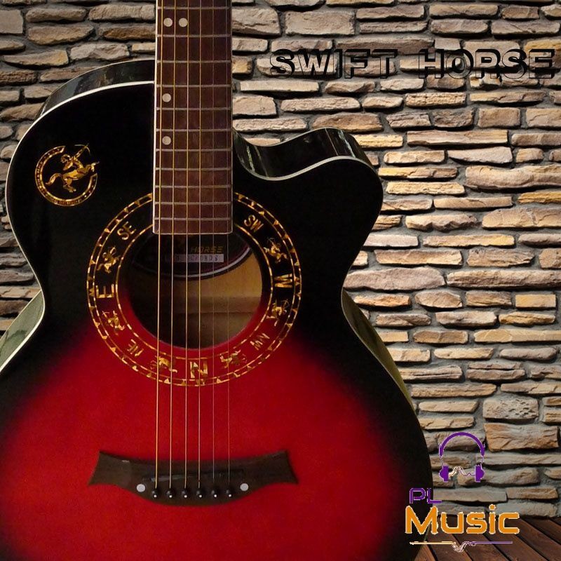 Đàn Guitar Acoustic giá rẻ cho sinh viên người mới tập chơi Swift Horse WG-380C - Tặng kèm phụ kiện