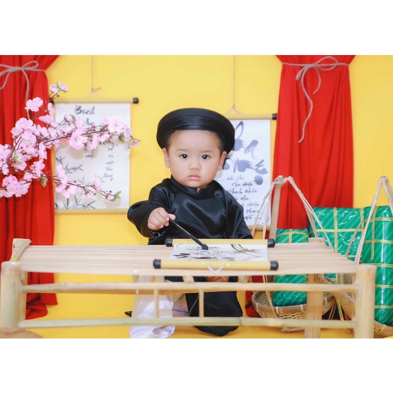 Áo dài ông đồ kèm khăn đóng