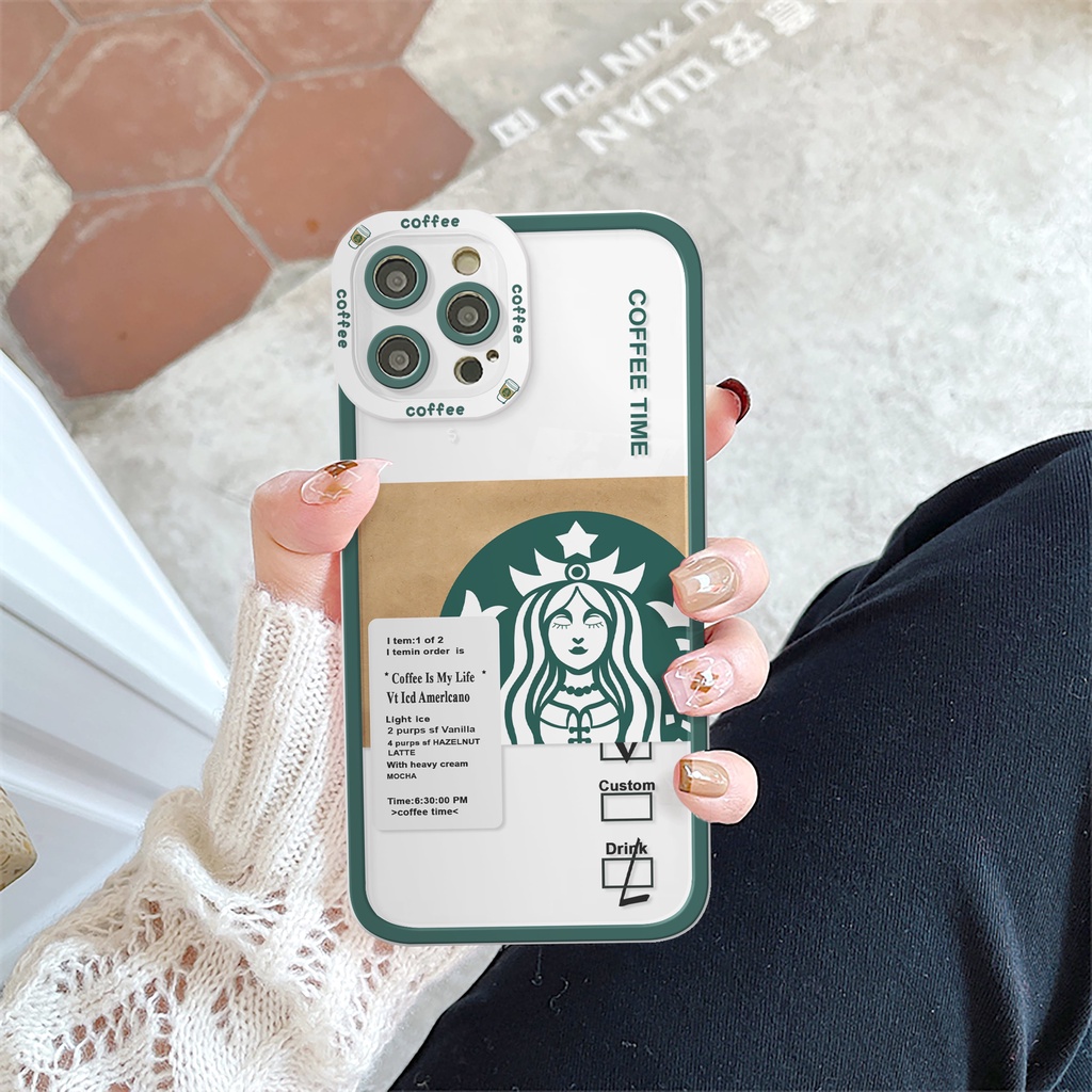 Ốp lưng iphone Coffee Time trong cạnh vuông 6/6plus/6s/6splus/7/7plus/8/8plus/x/xs/11/12/13/14/pro/max/promax/plus