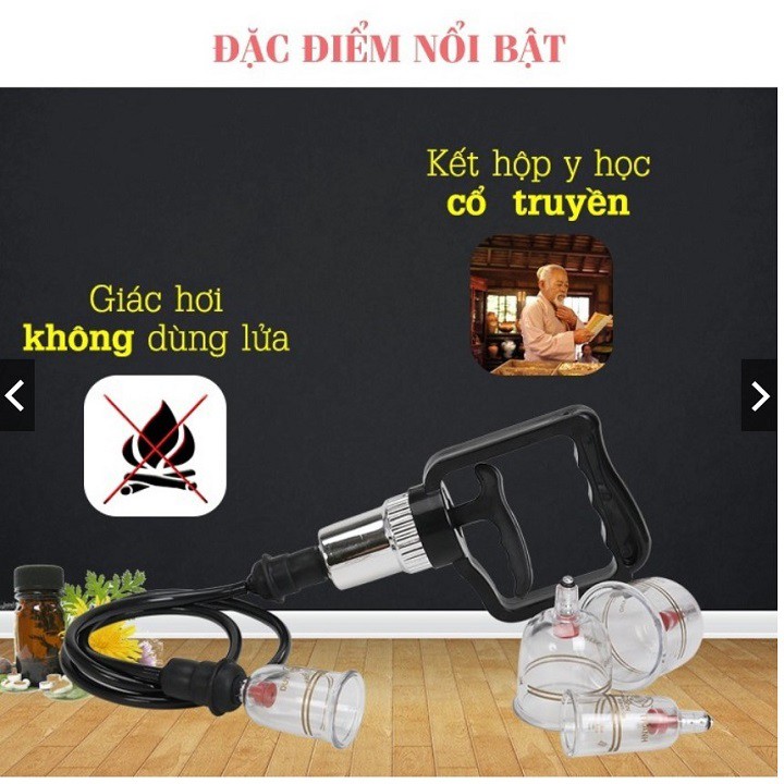 Bộ Giác Hơi Không Dùng Lửa Duy thành loại C - 15 Ly Hộp Giấy Tặng kèm dây tự giác