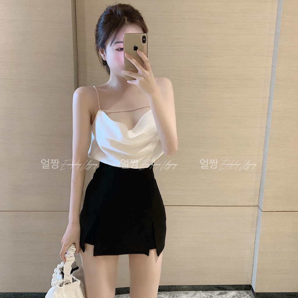 Áo kiểu hai dây nữ Emilyshop ulzzang