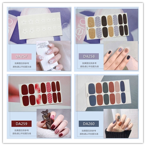 Bộ nhãn dán móng tay trang trí nghệ thuật 3D phong cách Hàn Quốc dễ thương