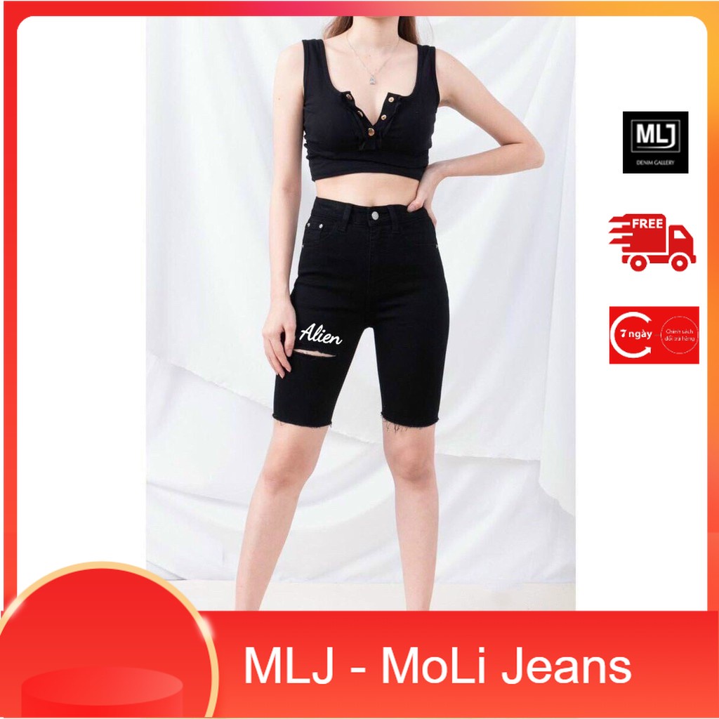 Quần jean ngố nữ Big Size lưng cao, co dãn mạnh, in hình hoa cúc đang hot 2708