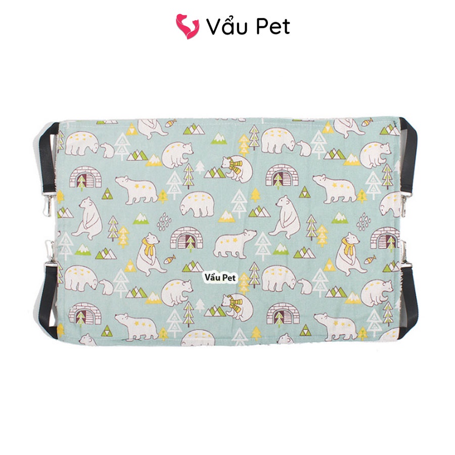 Võng Cho Mèo Treo Lồng Chuồng 2 Lớp - Võng Mèo Nhiều Màu Vẩu Pet Shop