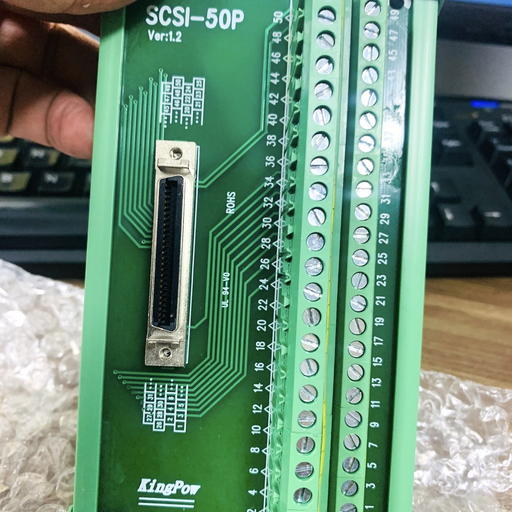 Domino Kết Nối Đầu Driver 50pin SCSI-50P - Lắp Trên Thanh DIN