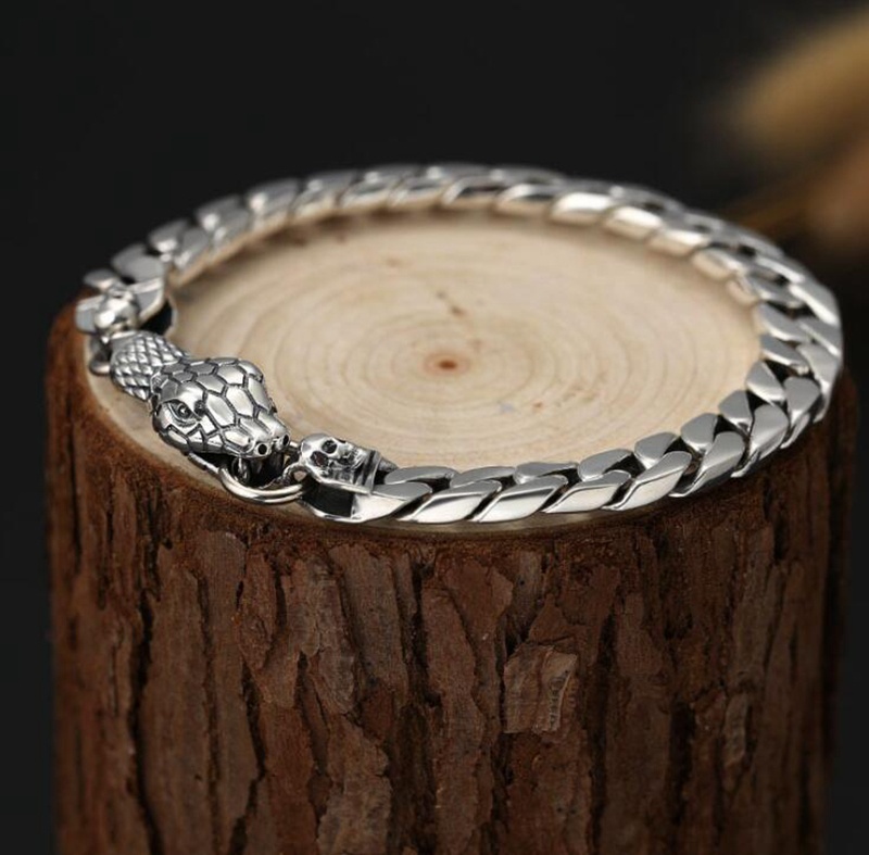 Vòng Tay Hình Đầu Rắn Độc Đáo Cá Tính 21cm