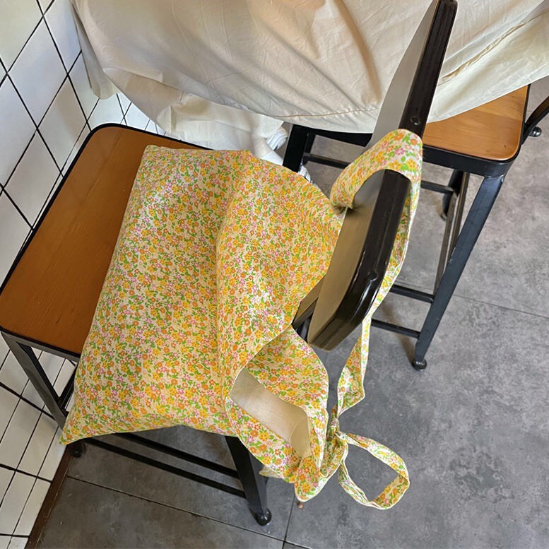 Túi Tote Đeo Chéo Họa Tiết Hoa Nhí Phong Cách Retro Vintage