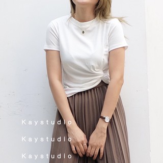 Áo crop xoắn trắng - acxt