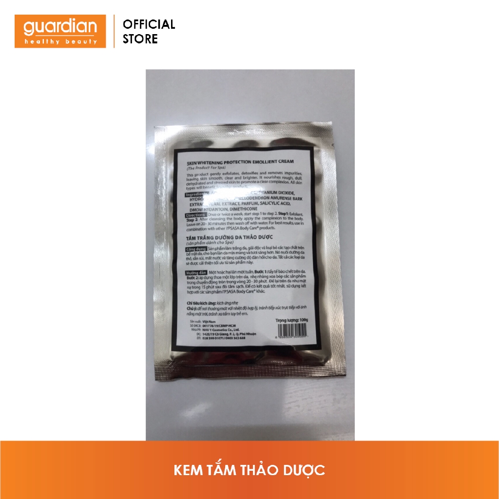 Kem Tắm Trắng Dưỡng Da Thảo Dược Ipsasa 100g