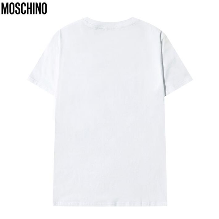 Áo Thun Chất Liệu Vải Cotton Tay Ngắn Có Thêu Hoạ Tiết Moschino