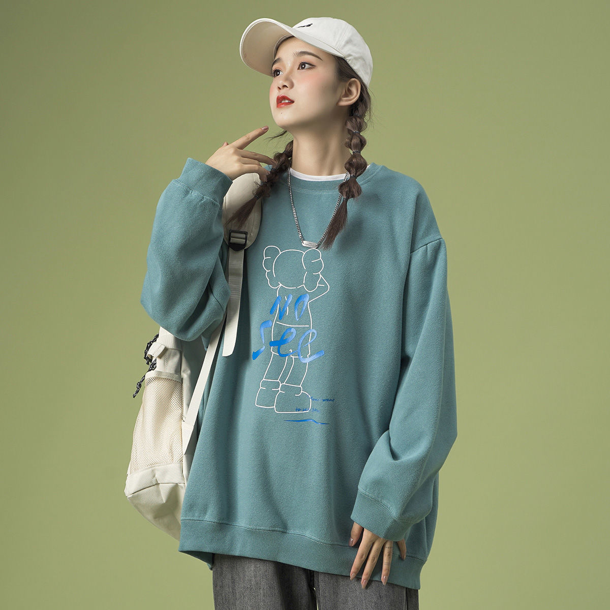 Áo Sweater Nữ Tay Dài Cổ Tròn Chất Nhung Thời Trang Mùa Thu | BigBuy360 - bigbuy360.vn