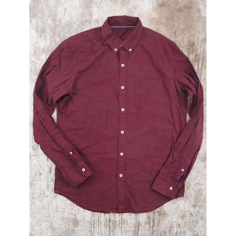 ÁO SƠ MI NAM AE SHORT SLEEVE EAGLE LOGO OXFORD SHIRT - SIZE M-L