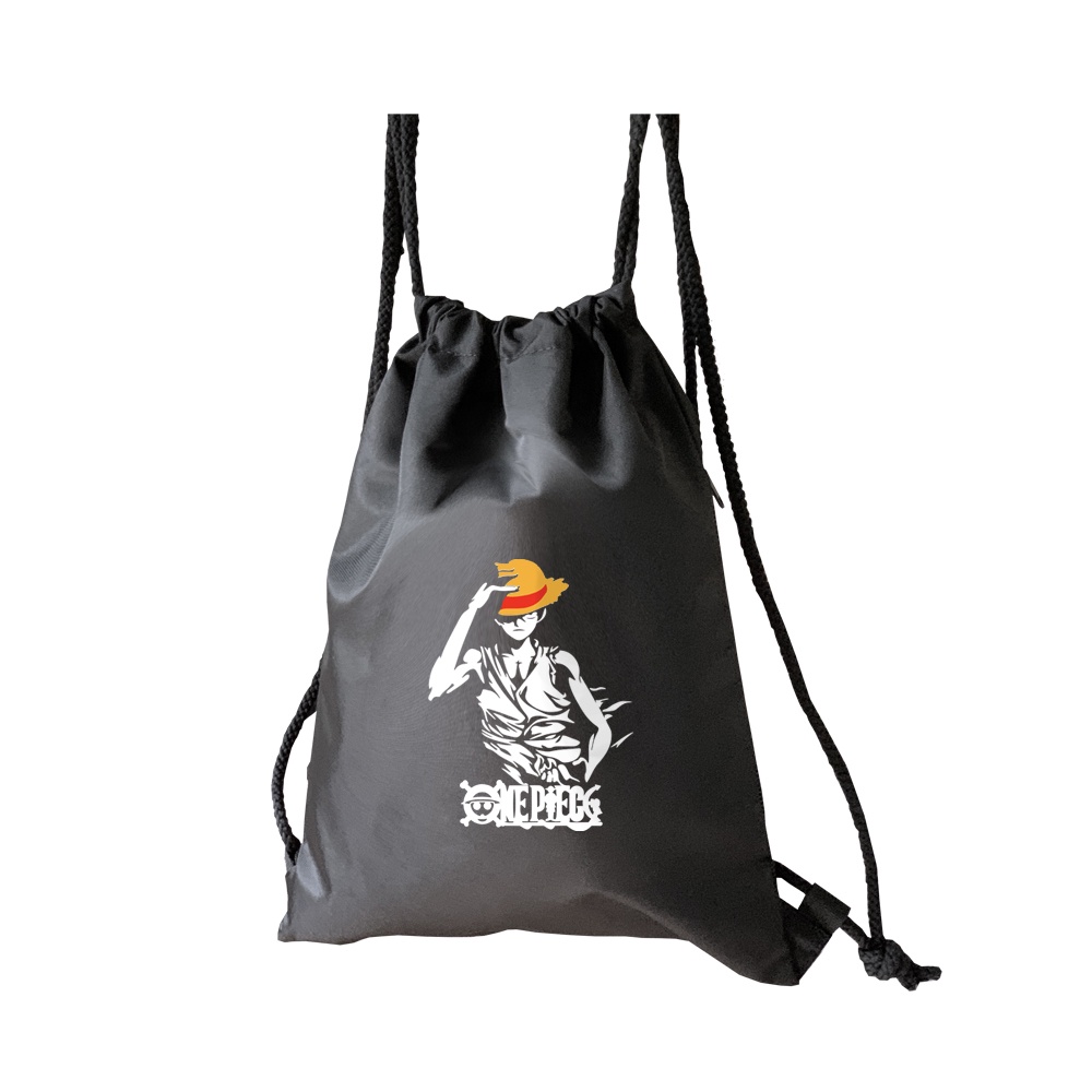 Balo dây rút One Piece Luffy Chất liệu vải CHỐNG NƯỚC phù hợp đi tập thể thao đi bơi, kích thước 36x40(cm)