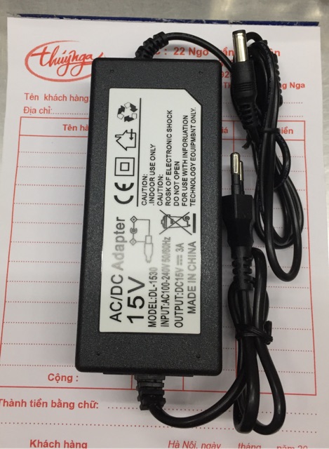 Nguồn adapter 15v-3a.