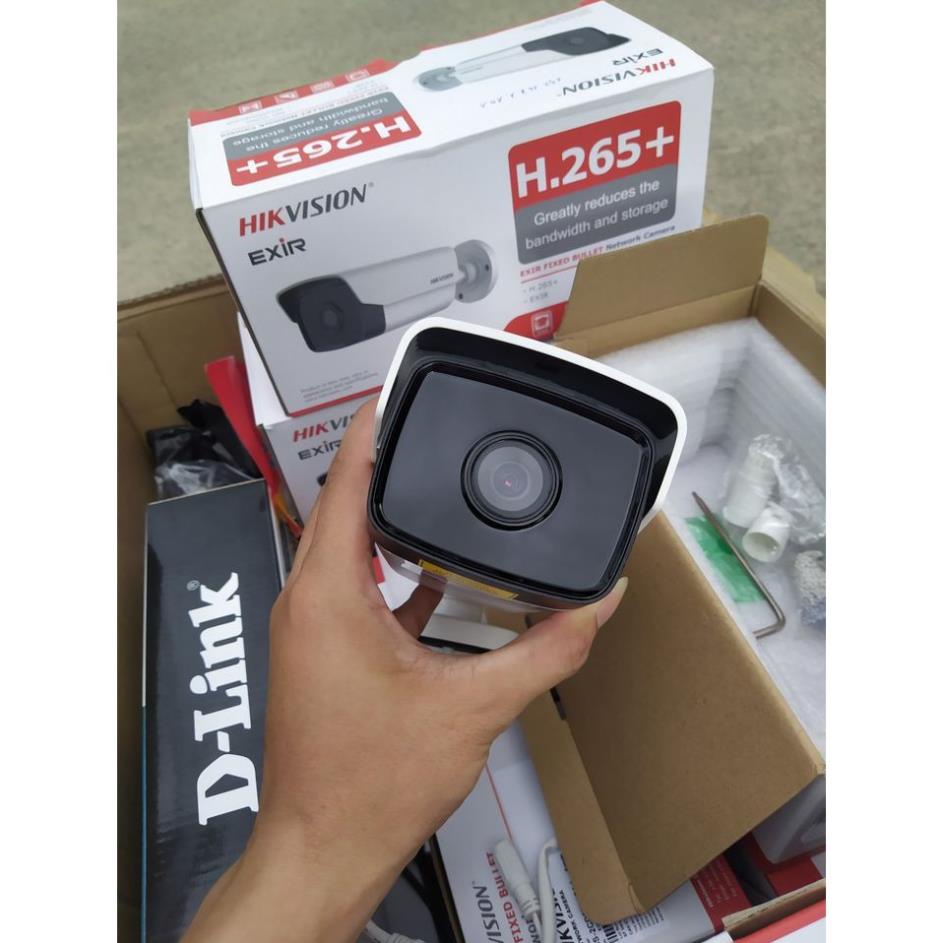 Camera thân trụ to IP 4MP, hồng ngoại 50met HIKVISION DS-2CD2T41G1-I 2T41