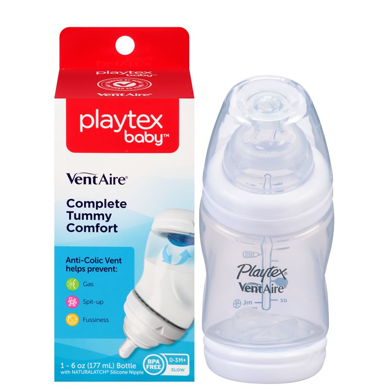 ✉Miễn phí Vận chuyển Bình sữa trẻ em bằng nhựa PP miệng rộng chống đau bụng Playtex không chứa BPA