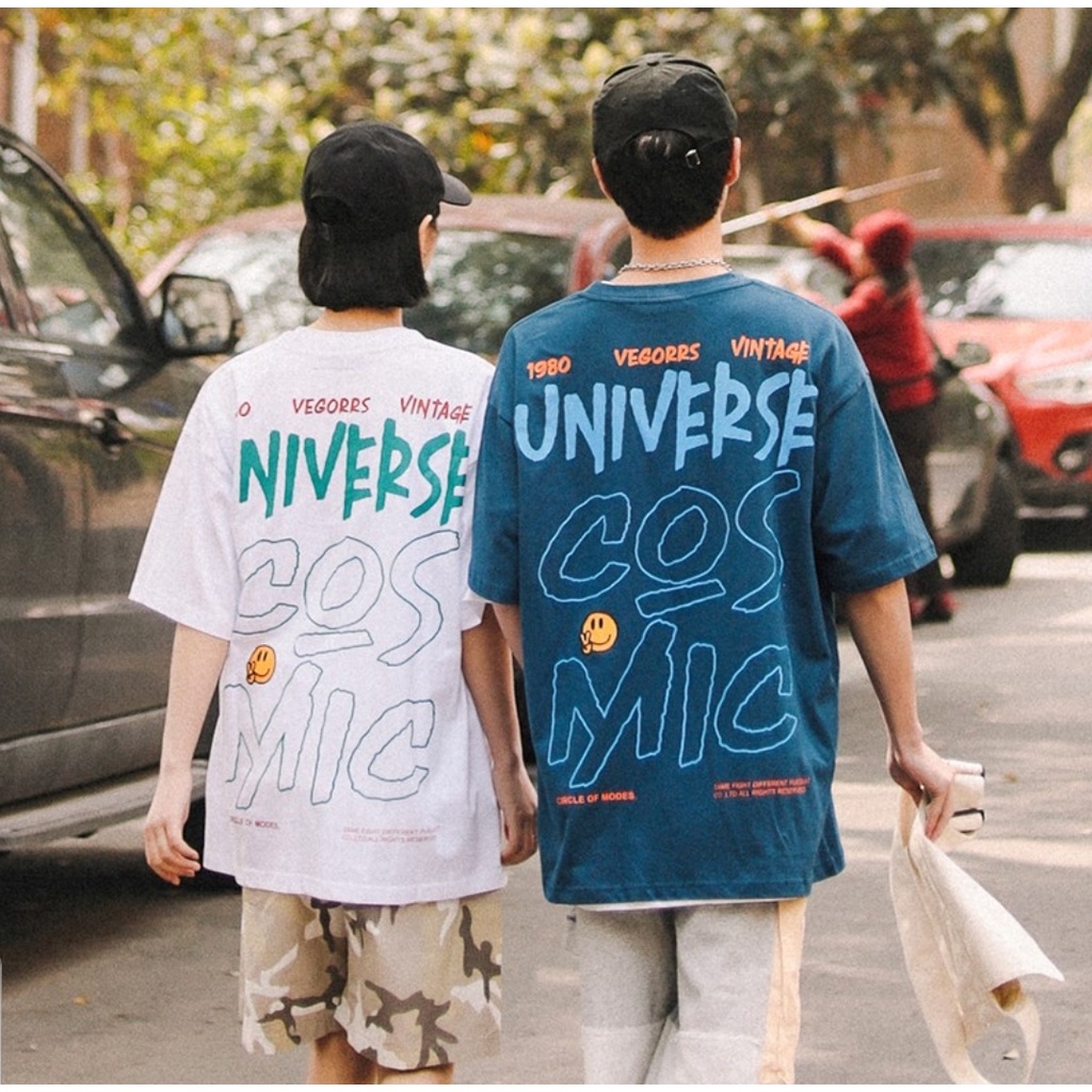 Áo thun tay lỡ MEANSTORE phông cotton Unisex nam nữ tee oversize form rộng pull Ulzzang vải mát - 517 Universe