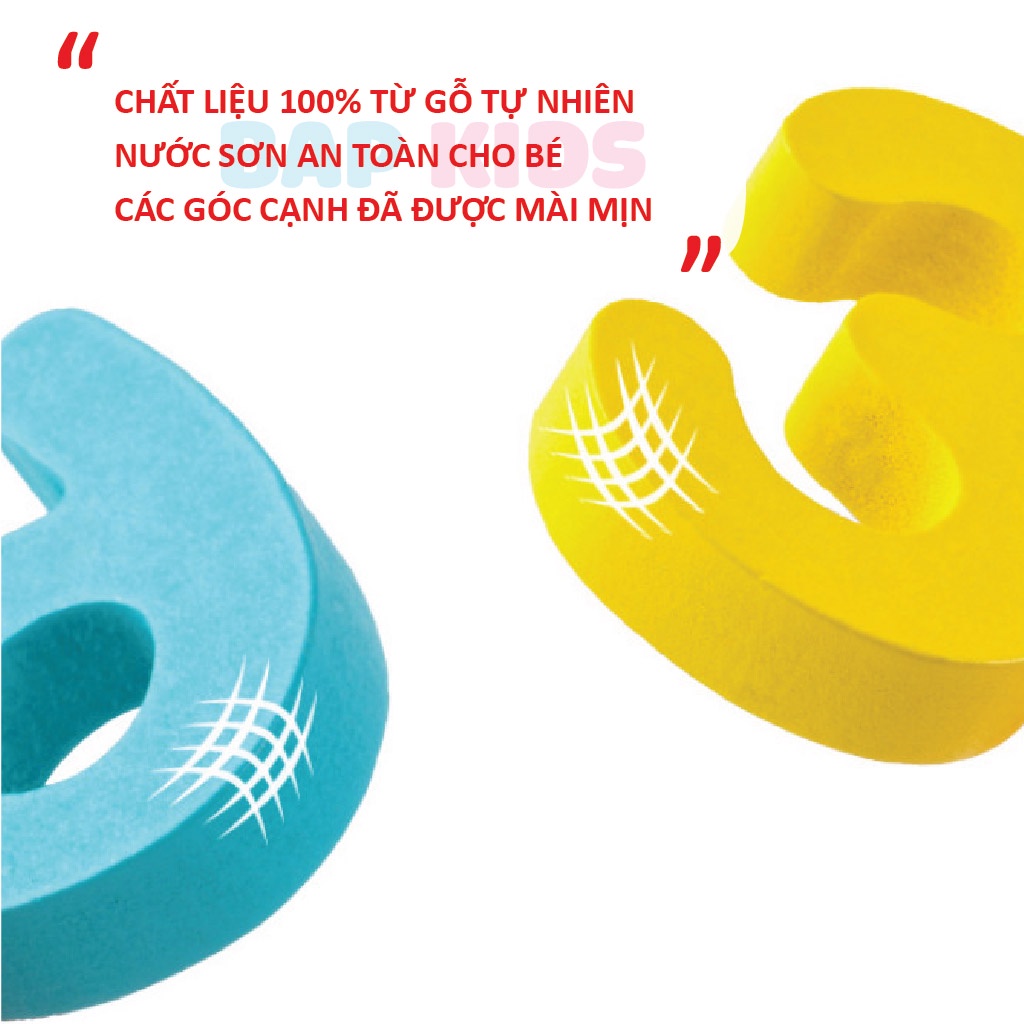 Bảng Chữ Cái, Số, Hình Khối bằng gỗ nổi khối 3D ⚡️Mẫu Mới Nhất⚡️ Đồ Chơi Giáo Dục Bapkids