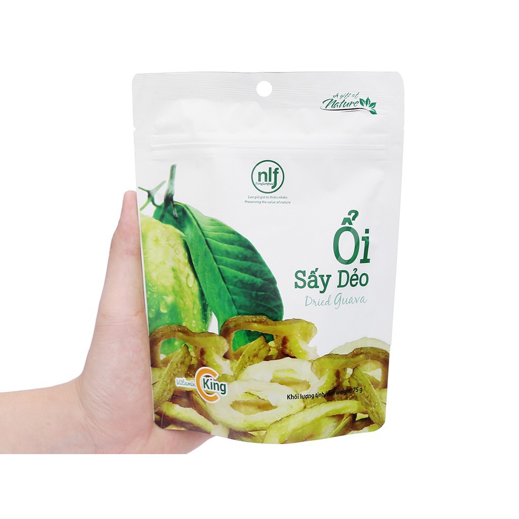 [Mã BMBAU50 giảm 7% đơn 99K] Ổi sấy dẻo Nonglamfood túi 75g | Healthy Snack | Ăn vặt văn phòng | Ăn vặt xế chiều