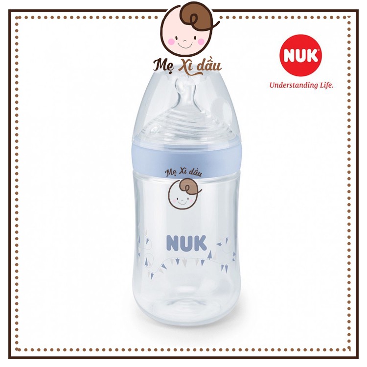 Shop mẹ xì dầu Bình sữa NUK Nature Sense 150ml/260ml chính hãng (hỗ trợ đổi núm)