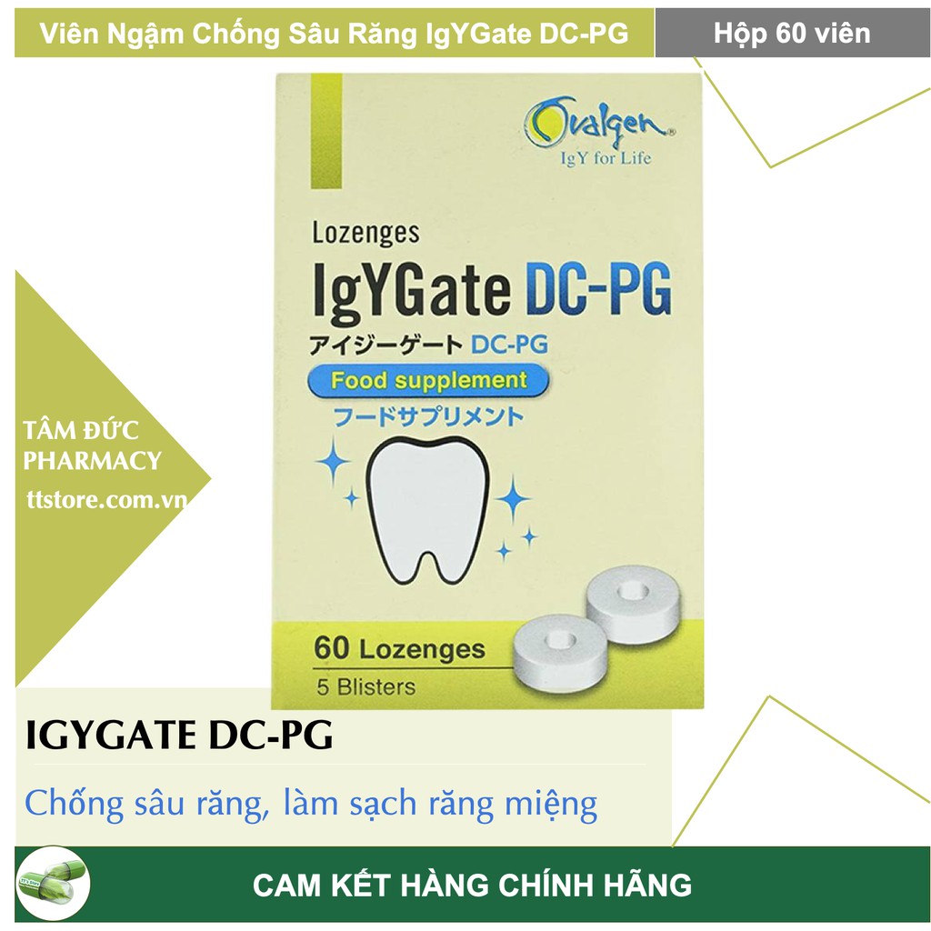 Viên Ngậm Chống Sâu Răng Ovalgen IGYGATE DC-PG 60 Viên - Nhật Bản