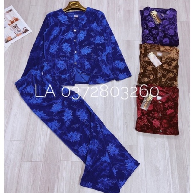 Bộ nhung gấm các bà Bộ gấm hoa trung tuổi Bộ nhung bà già
