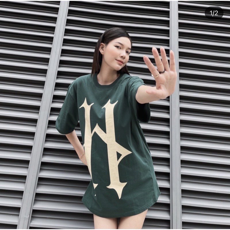 Áo phông form rộng tay lỡ Hadez hình chữ H unisex