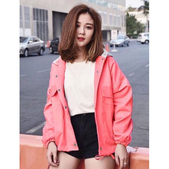 Áo khoác nữ kaki kèm mũ FREE size phong cách năng động AKD22F | BigBuy360 - bigbuy360.vn