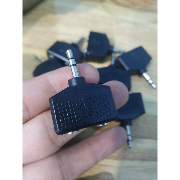 Đầu chia jack 3.5 ra 2 cổng cái 3.5 chuẩn