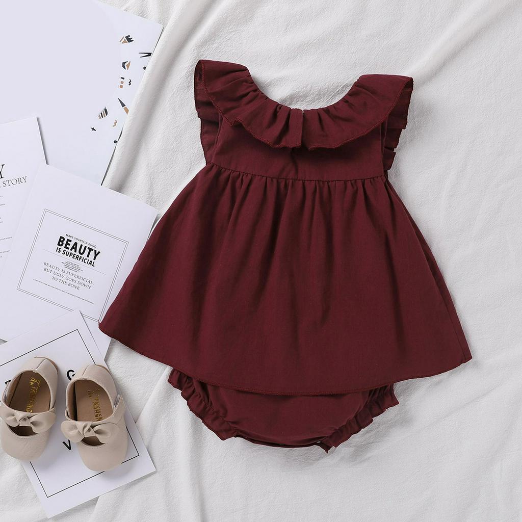 Bộ áo liền quần kiểu dáng xinh xắn dành cho em bé sơ sinh