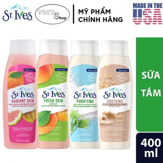 [USA] Sữa tắm ST.IVES 400ML muối biển và tảo bẹ | Cam Chanh | Yến Mạch & Bơ - Mỹ