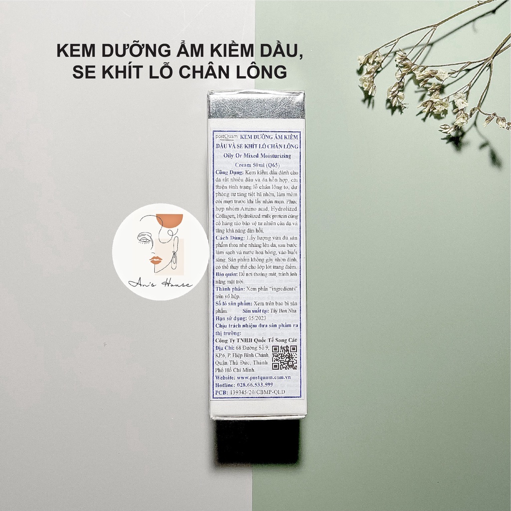Kem Dưỡng Kiềm Dầu POSTQUAM MOISTURIZING CREAM 50ml