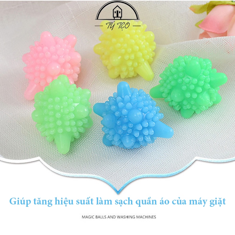 Bóng/Banh Giặt Quần Áo Cầu Gai, Nhựa Sinh Học Giặt/Giũ Đồ Thông Minh Chống Nhăn Bảo Vệ Quần Áo -BG05 - Gia Dụng Tý Tẹo