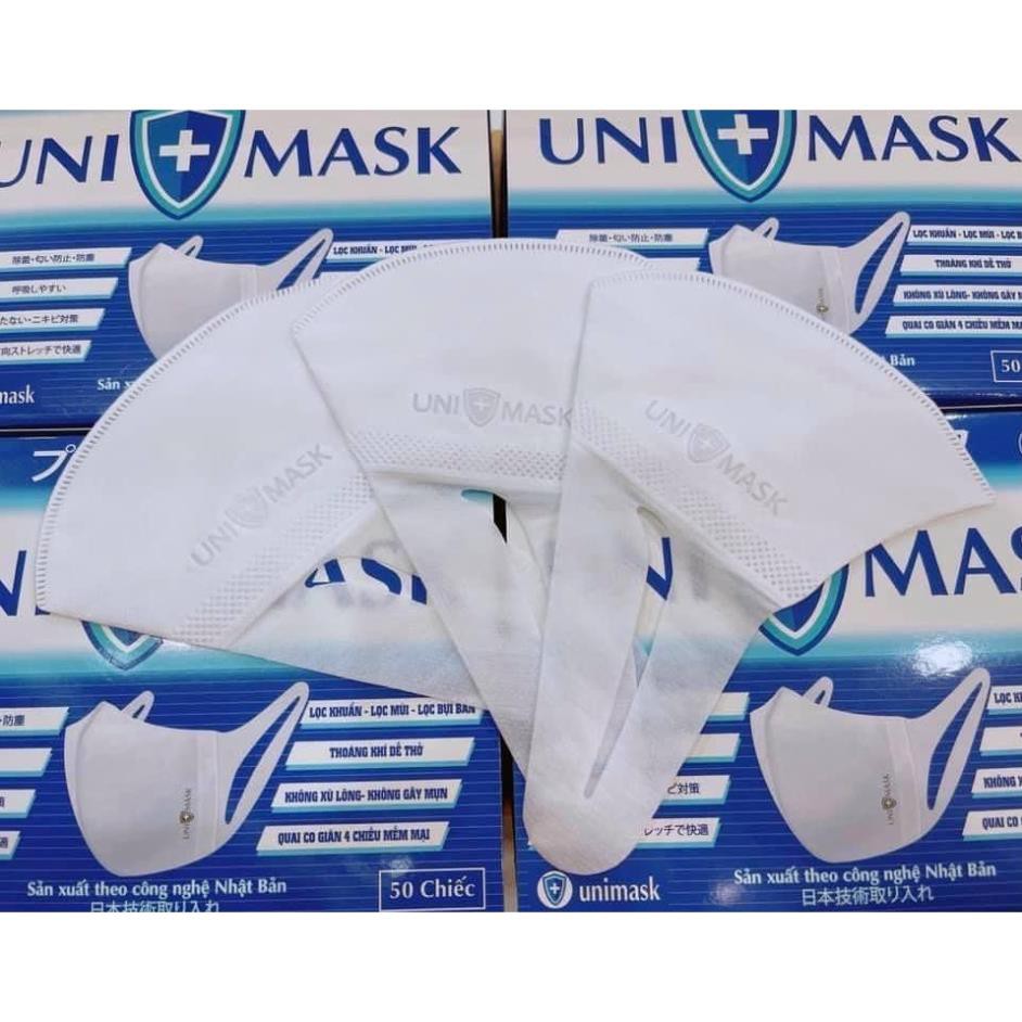 Khẩu trang giấy 3D Uni Mask, Cao cấp, hộp 50 cái. | BigBuy360 - bigbuy360.vn