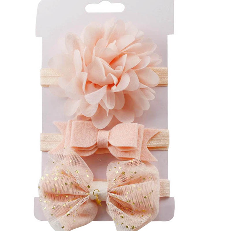 Set 3 Băng Đô Nơ Thời Trang Cho Bé Gái