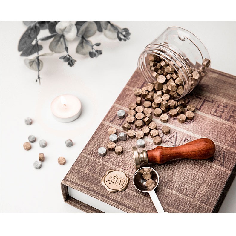 Set 200 Hạt Sáp 30 Màu Đóng Dấu Niêm Phong Thiệp Mời Đám Cưới