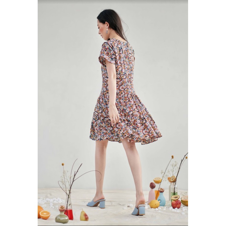 Đầm đuôi cá nối tầng hoa sặc sỡ 1VA1102 ADORE DRESS | BigBuy360 - bigbuy360.vn