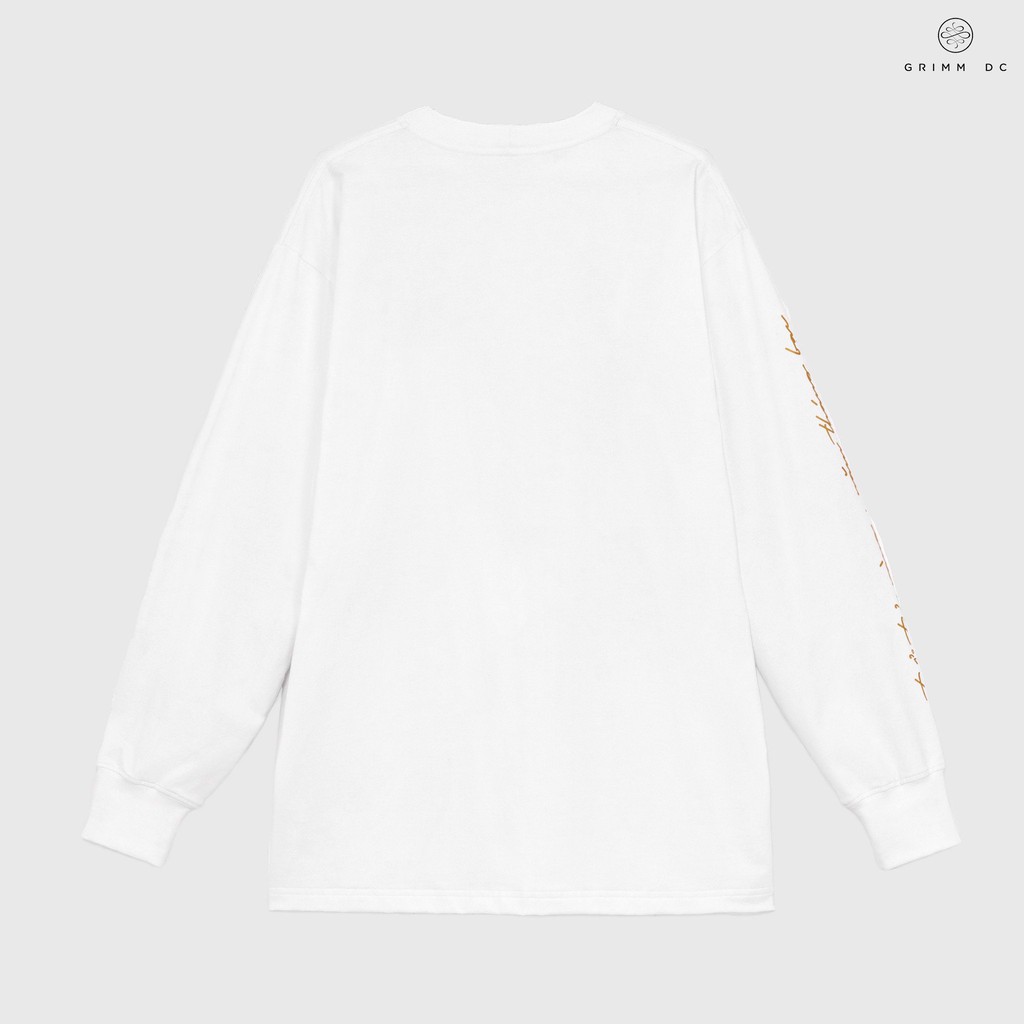 Grimm DC Áo tay dài Sống cho hết đời thanh xuân 2 phối màu đen và trắng